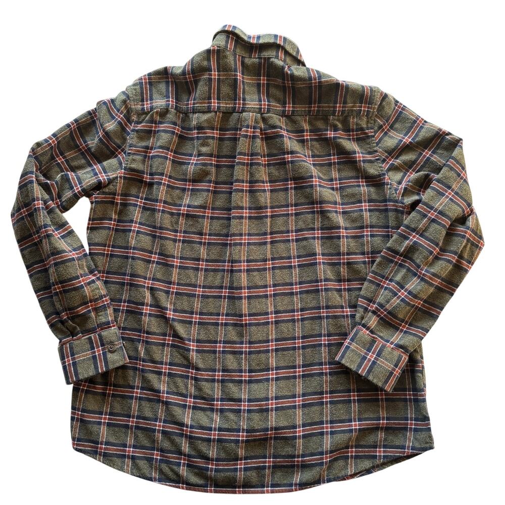 Johnnie-On Hanging out Flannel Large Button Up Red Plaid - Picture 8 of 8